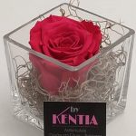 Τριαντάφυλλο γυάλινος κύβος