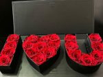 Σκληροδετή κασετίνα πολυτελείας I LOVE YOU με 20 forever roses